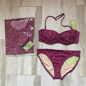 Women’s Garnet Hill Bikini and Matching Sun Shirt